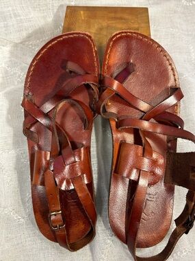 Camel Sandali almost NEW handmade leather sandals